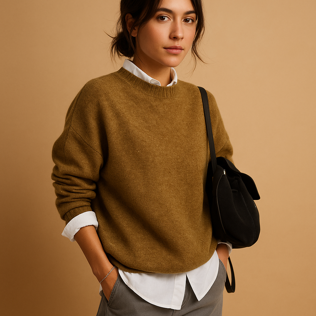 Pull en laine femme élégant – coupe confortable et style minimaliste | Mireille