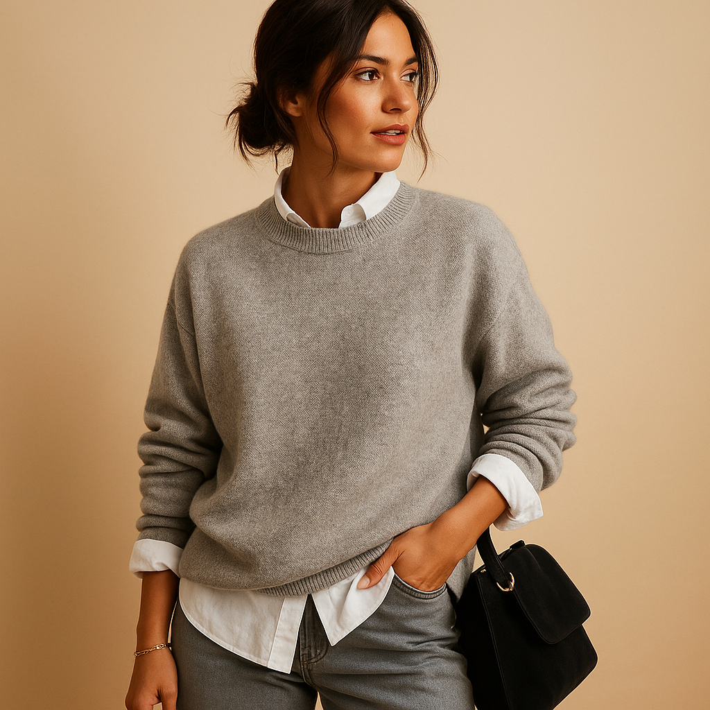 Pull en laine femme élégant – coupe confortable et style minimaliste | Mireille