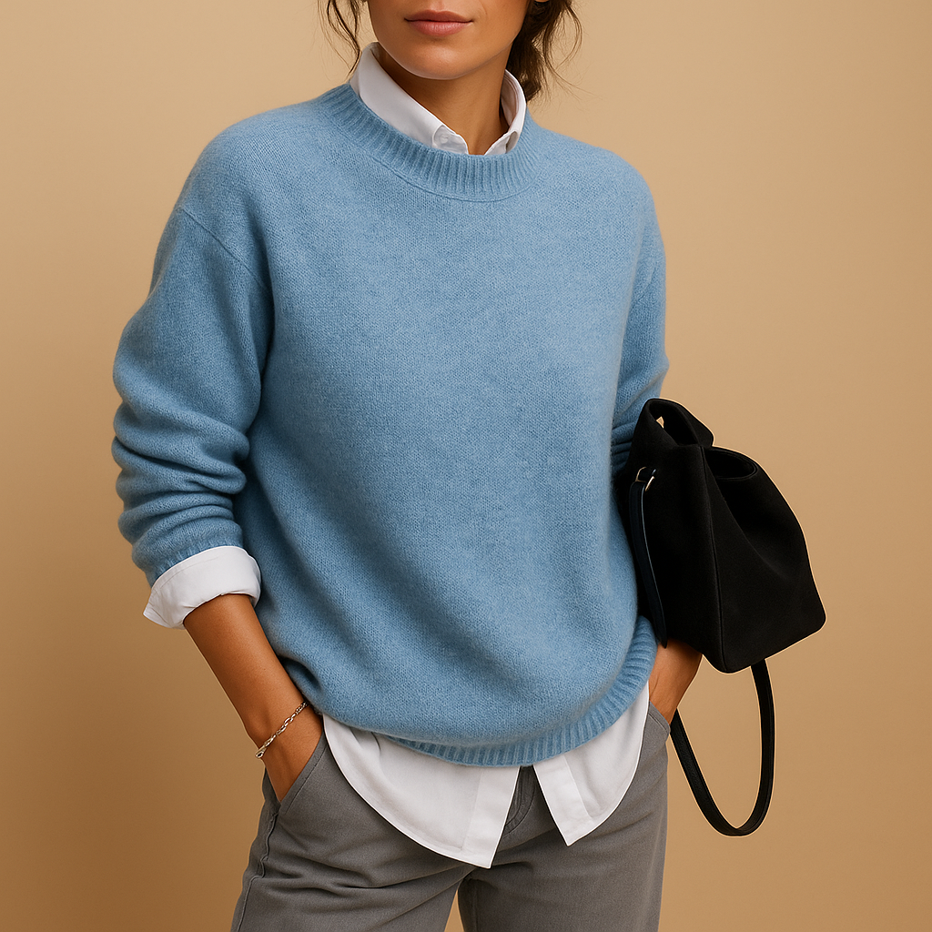 Pull en laine femme élégant – coupe confortable et style minimaliste | Mireille