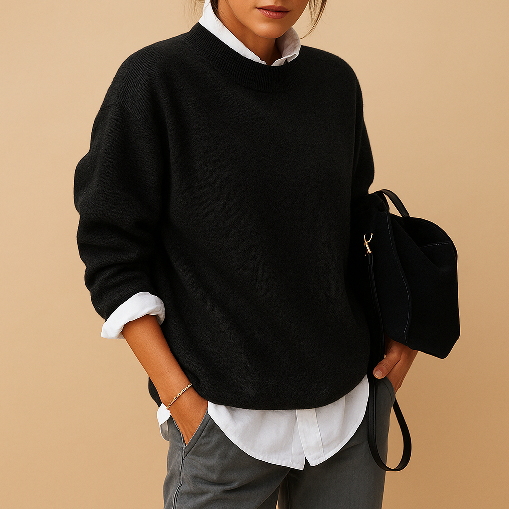 Pull en laine femme élégant – coupe confortable et style minimaliste | Mireille