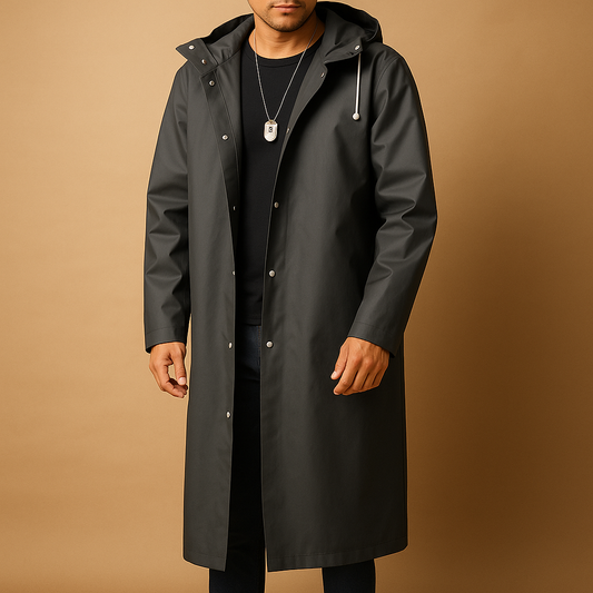 Imperméable long pour homme en EVA imperméable